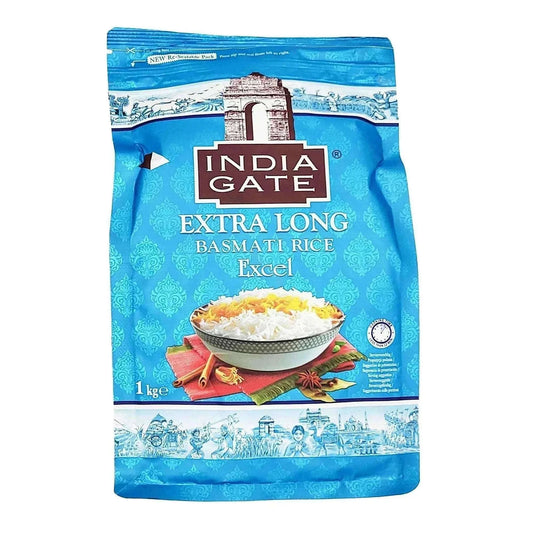 India Gate Extra Long Basmati Rice Excel 1kg