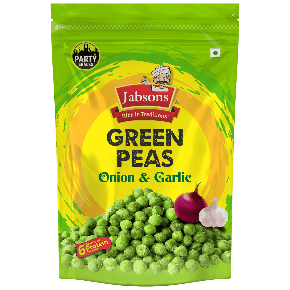 Jabsons Green Peas Onion & Garlic 140g