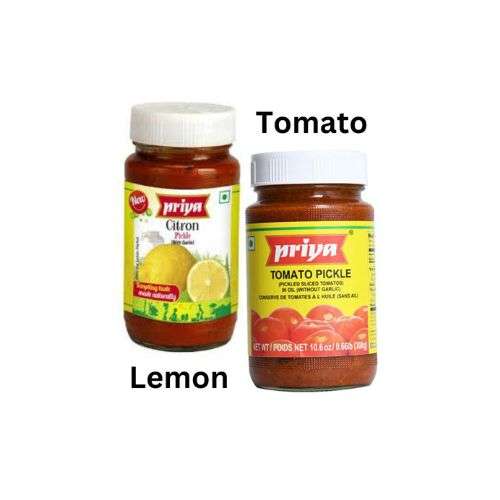 Priya Lemon Pickle 300gm & Priya Tomato Pickle 300gm