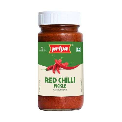 Priya Red Chilli Pickle Without Garlic - 300g
