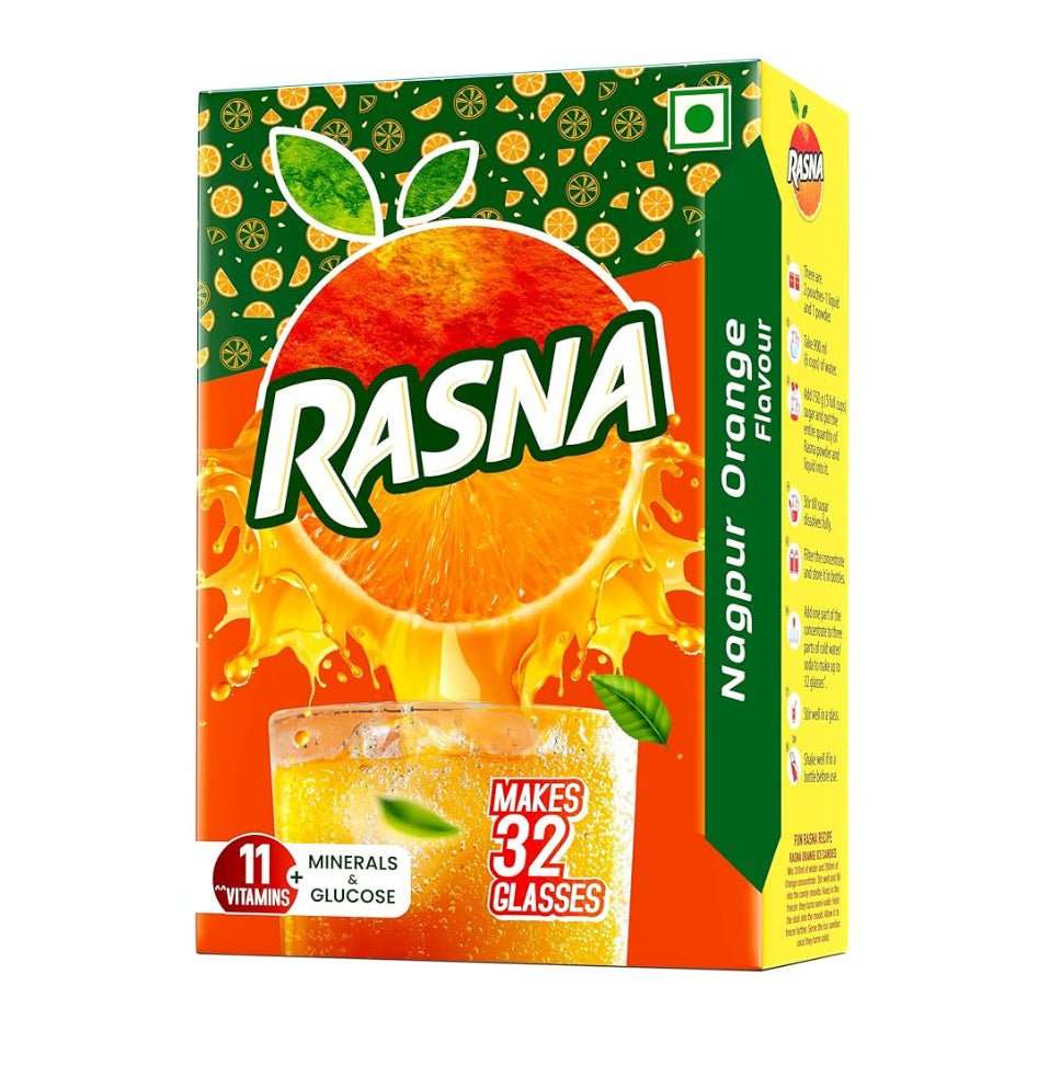 Rasna 32 glass pack - orange flavour 355g