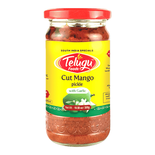 Telugu Foods Cut Mango Pickle (with garlic) 300g