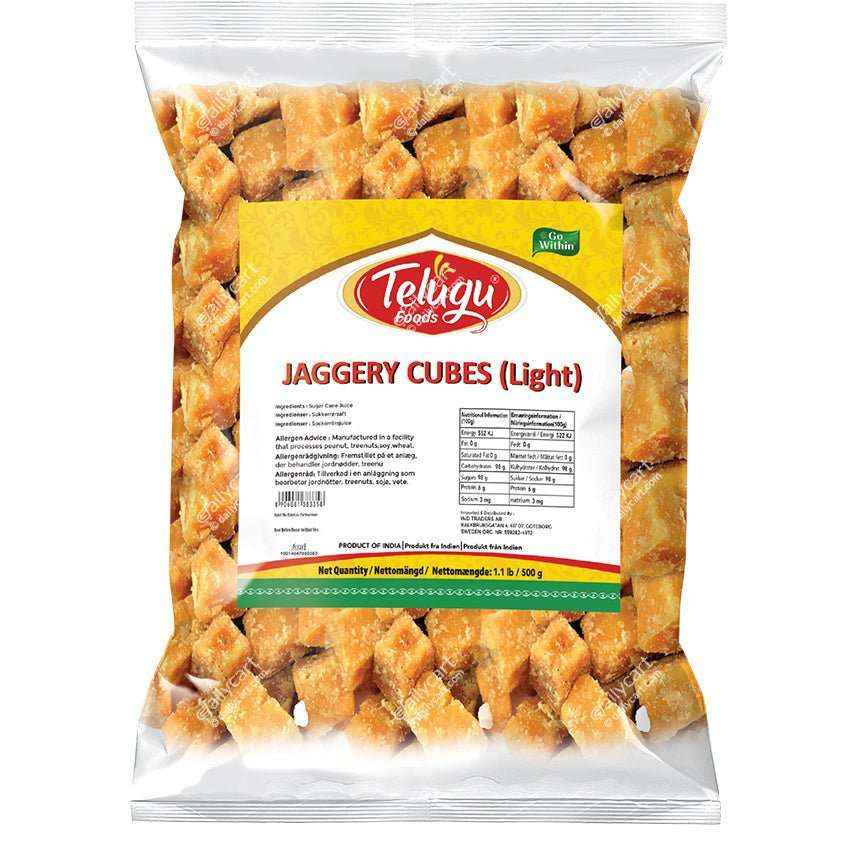 Telugu Foods / Nandhi Jaggery Cubes (light) 1kg