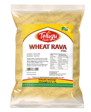 Telugu Foods Roasted Wheat Rava (fine) 1KG