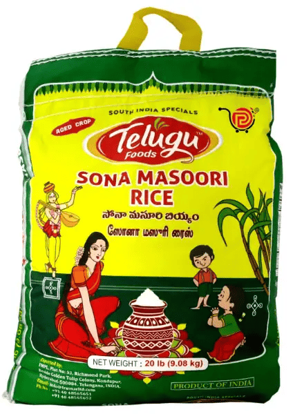 Telugu Foods Sona Masoori Rice 4.54Kg